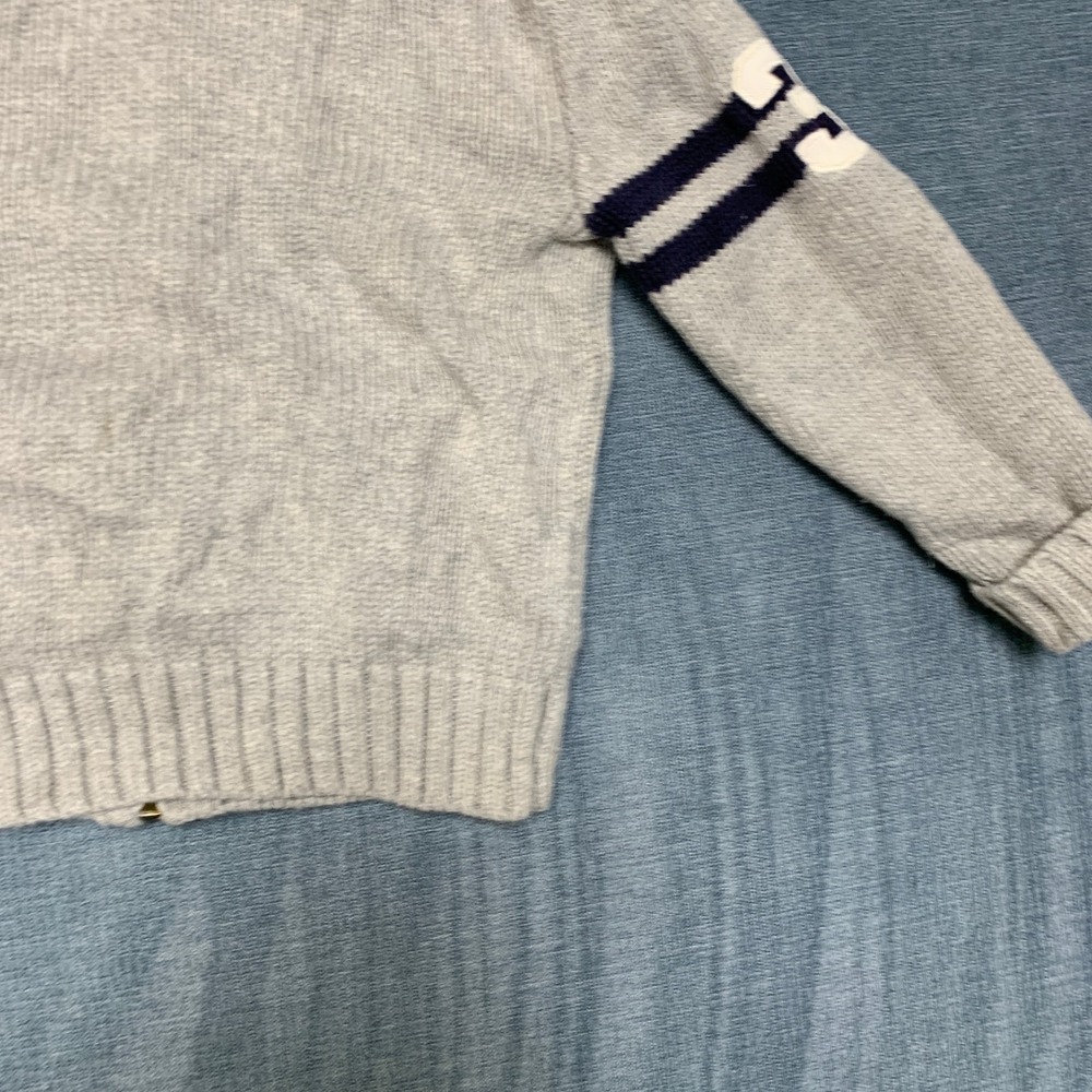 Polo Ralph Lauren Sweater Boys 24M Gray Embroidered Pony Logo Hooded Full Zip - Picture 14 of 14